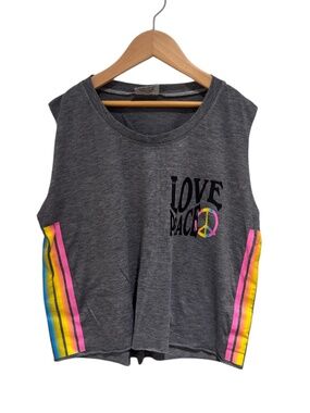 FIREHOUSE graphic print grey muscle tank - size XL